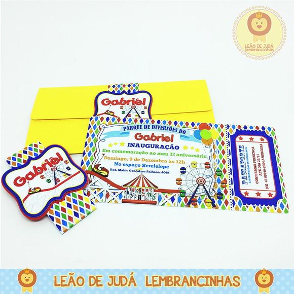 Convite Ingresso tema Circo