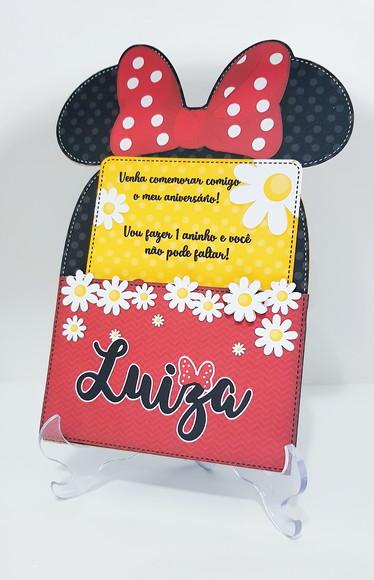 Convite minnie vermelha