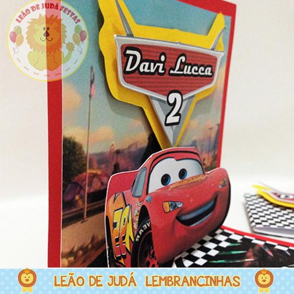 Convite Pop Up tema Carros