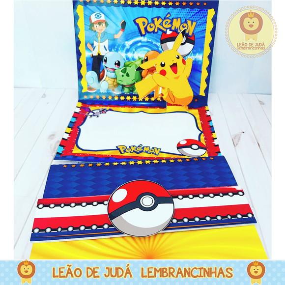 Convite Pop Up tema Pokémon
