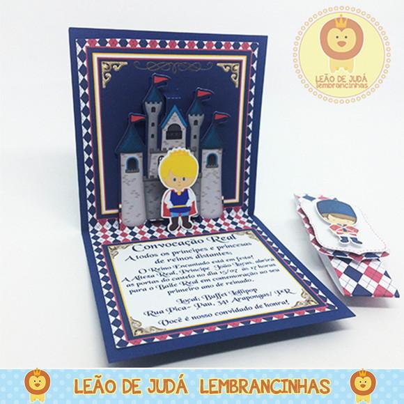 Convite Pop Up tema Soldadinho de Chumbo / caixinha Reinado,