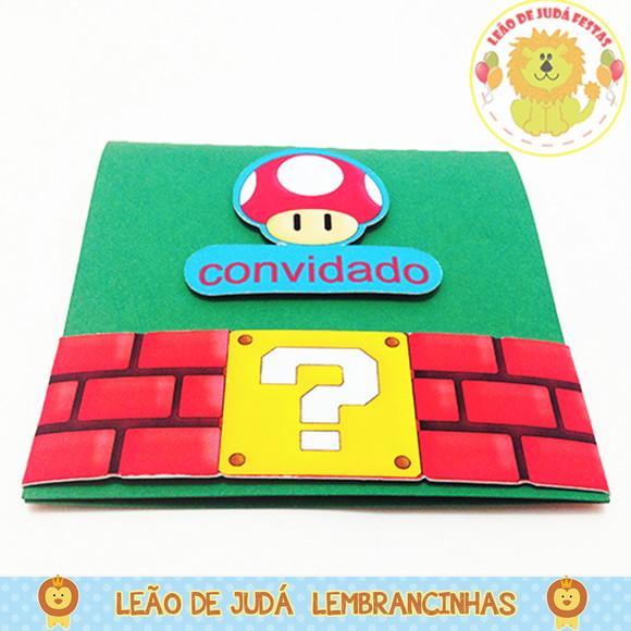 Convite Pop Up tema Super Mario