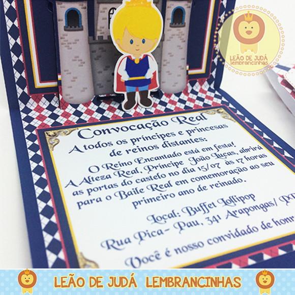 Convite Pop Up tema Soldadinho de Chumbo / caixinha Reinado,