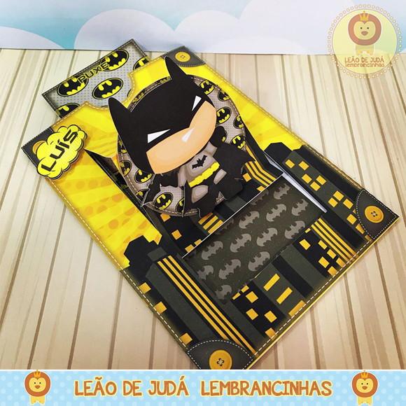 Convite Retrátil tema Batman
