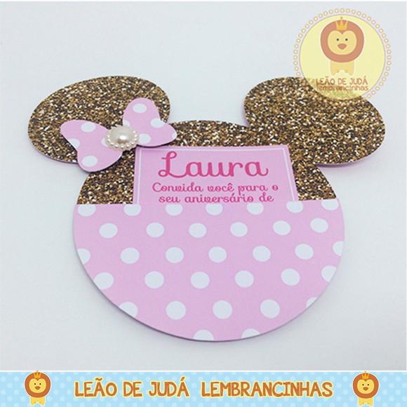 Convite Rosto Minnie