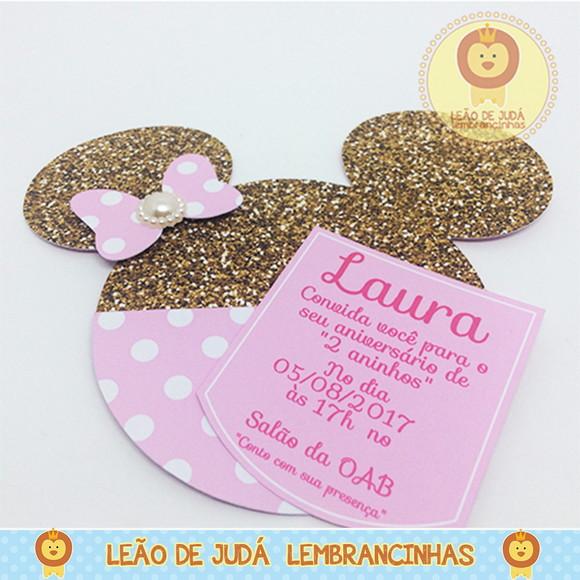 Convite Rosto Minnie