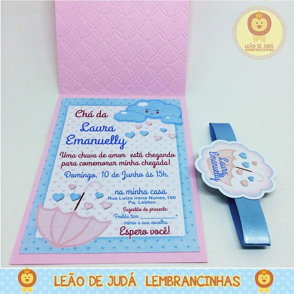 Convite Rubi tema Chuva de Amor