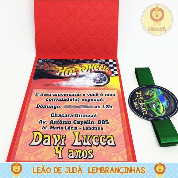 Convite Rubi tema hot wheels