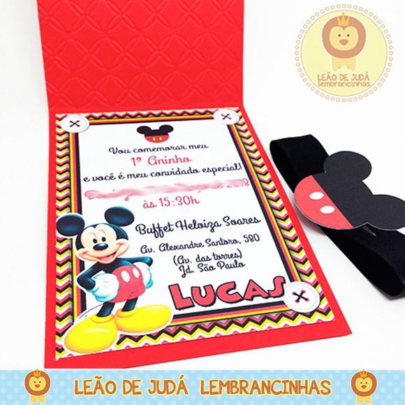 Convite Rubi tema mickey