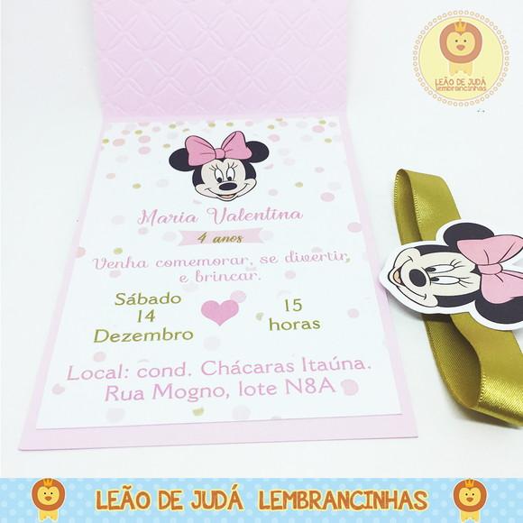 Convite Rubi tema Minnie
