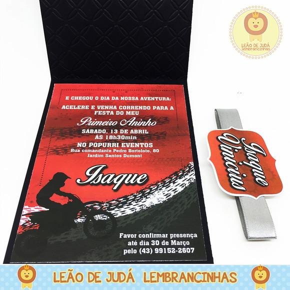 Convite Rubi tema Moto Cross