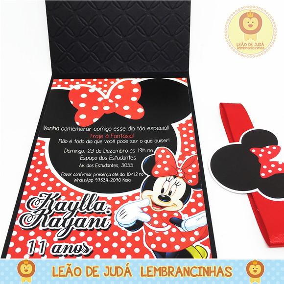Convite Rubi tema minnie