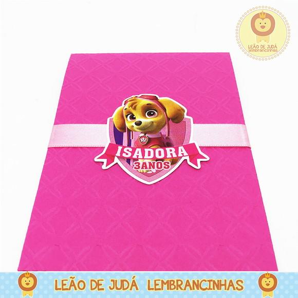 Convite Rubi tema skye patrulha canina