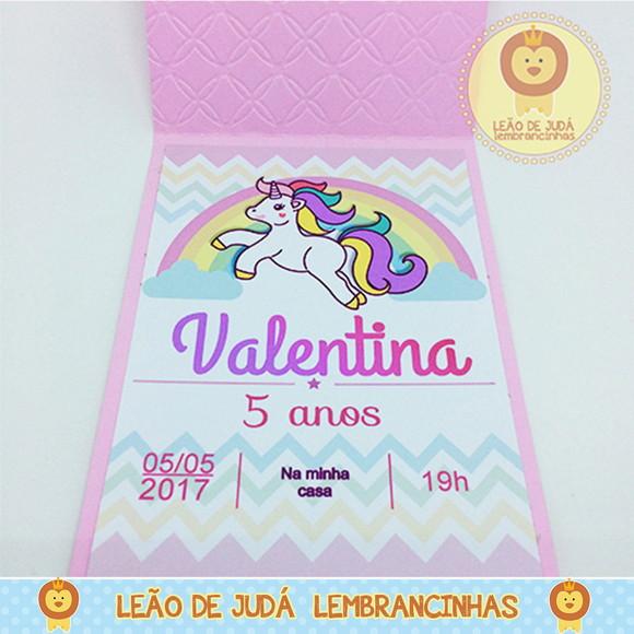 Convite Rubi tema Unicórnio