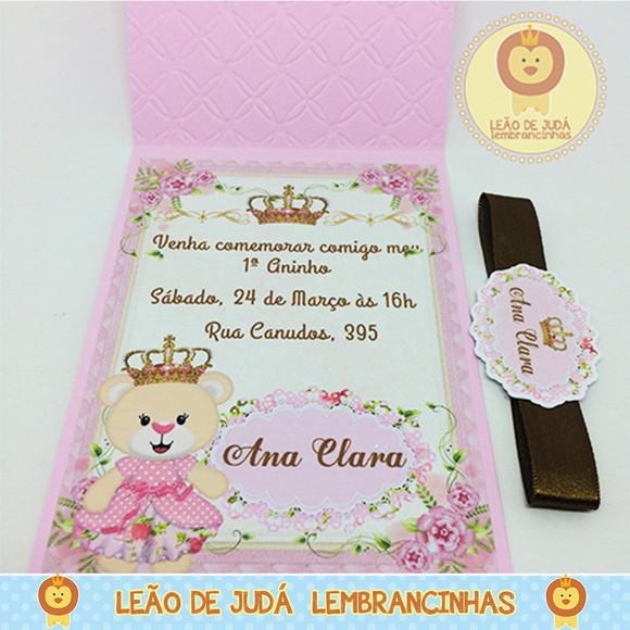 Convite Rubi tema Ursa reinado