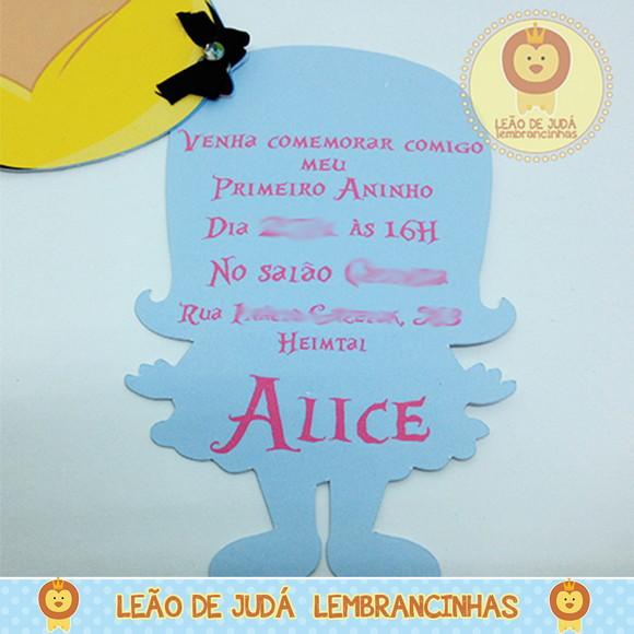 Convite Sombra tema Alice