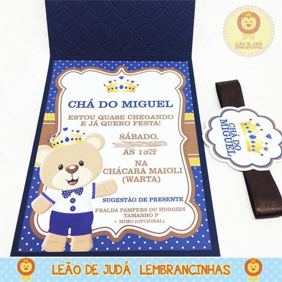 Convite tema Urso Príncipe