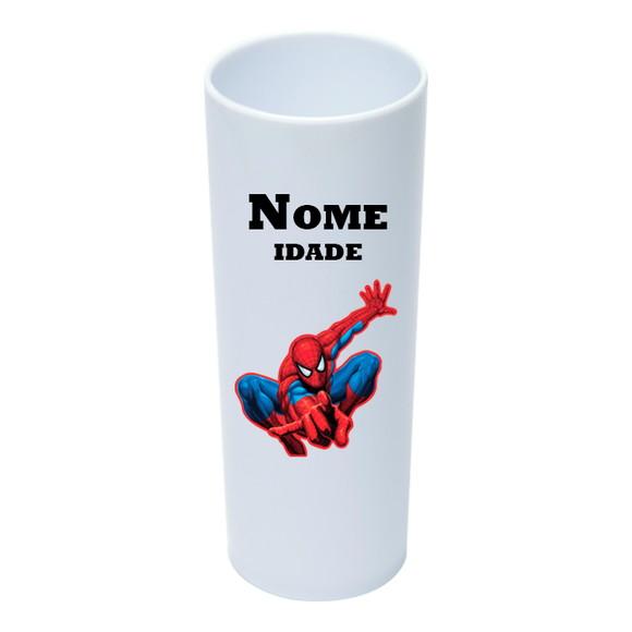 Copo Long Drink 350ml Personalizado Homem Aranha