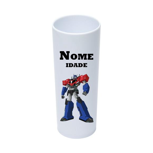 Copo Long Drink 350ml Personalizado Transformers