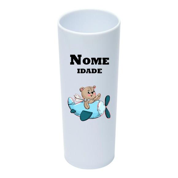 Copo Long Drink 350ml Personalizado Ursinho Aviador