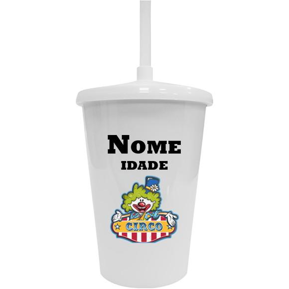 Copo Twister 400ml Personalizado Circo Menino