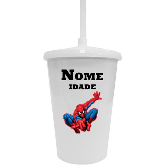 Copo Twister 400ml Personalizado Homem Aranha