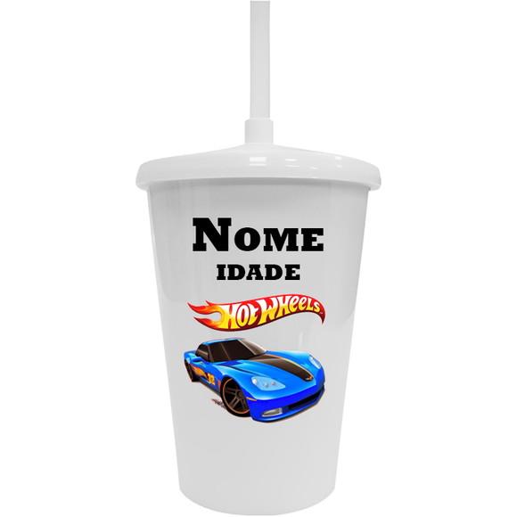 Copo Twister 400ml Personalizado Hot Wheels
