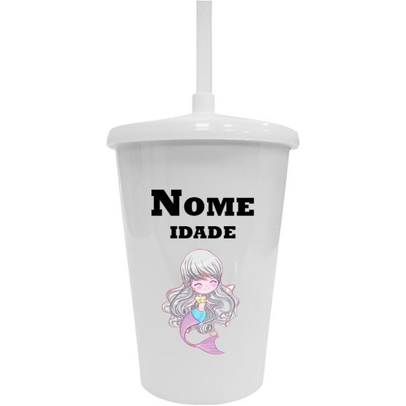 Copo Twister 400ml Personalizado Sereia