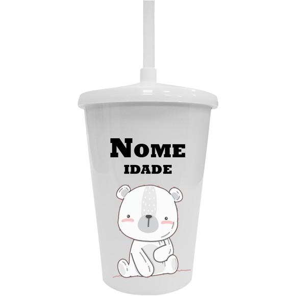 Copo Twister 400ml Personalizado Ursinho Minimalista