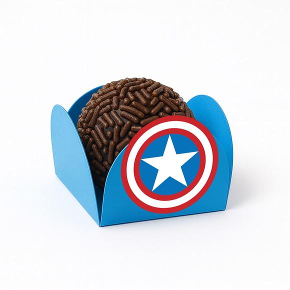 Forminha para Docinhos Tema Capitão America 50 Unid.