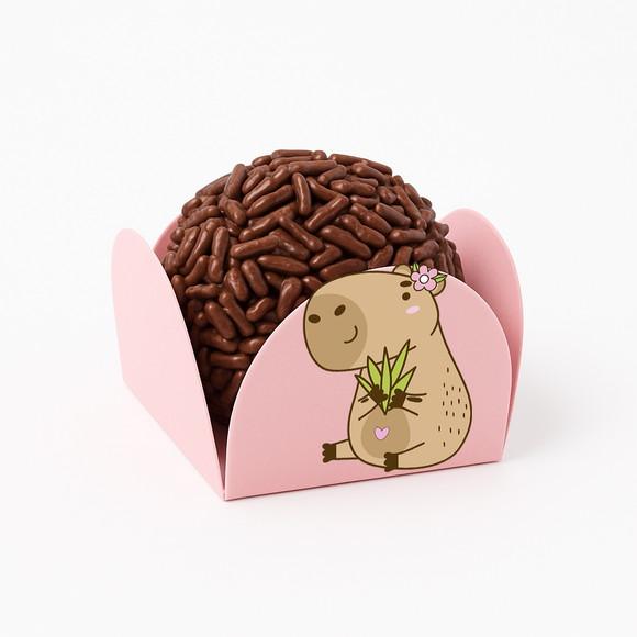 Forminha para Docinhos Tema Capivara 50 Unid.