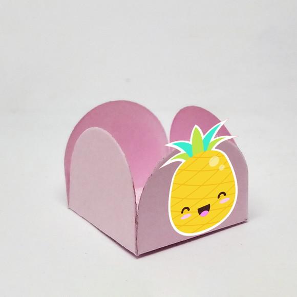 Forminha para Docinhos Tema Frutas Kawaii 50 Unidades