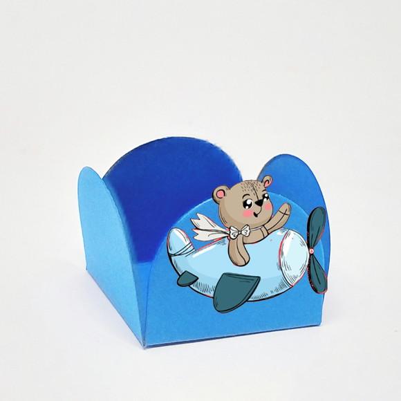 Forminha para Docinhos Tema Ursinho Aviador 50 Unidades