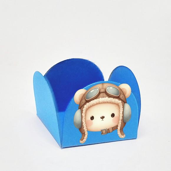 Forminha para Docinhos Tema Urso Aviador 50 Unid.