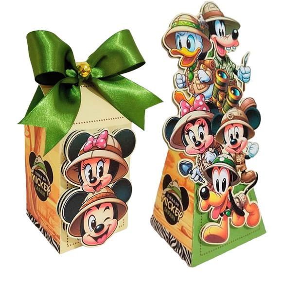 Kit 20 Caixinha Lembrancinha para Festa Mickey Safari