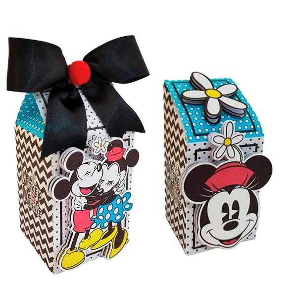 Kit 20 Caixinha Lembrancinhas para Festa Mickey e Minnie