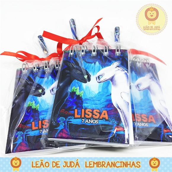Kit Bloquinho e Lápis Tema Como Treinar Seu Dragão