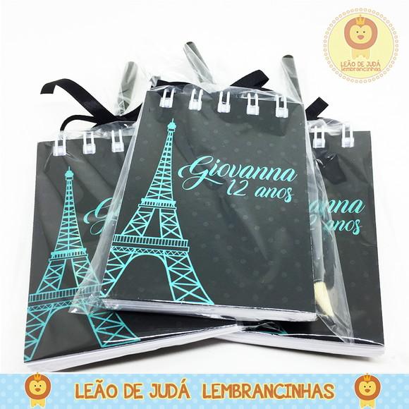 Kit Bloquinho e Lápis Tema Paris