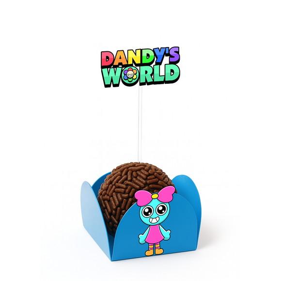 Kit Forminha + Topper para Docinhos Dandys World 50 Unid