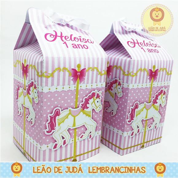 Lembrancinhas Caixa Milk Carrossel