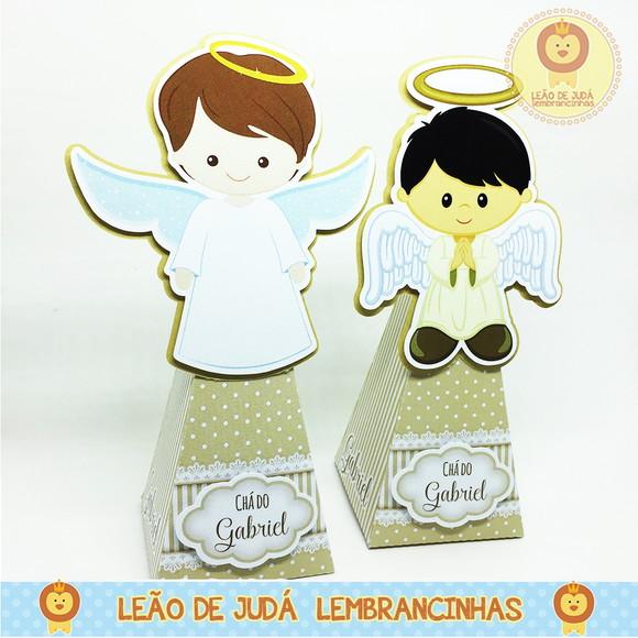 Lembrancinhas Caixa Pirâmide Tema Batizado