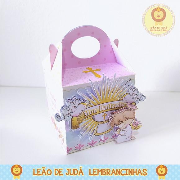 Lembrancinhas Caixinha para Festa Tema Batizado Menina