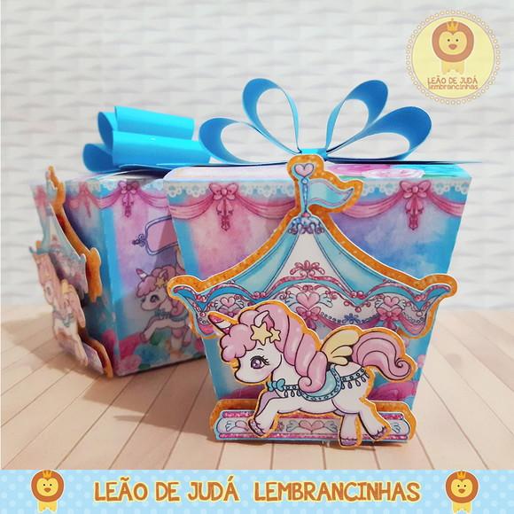Lembrancinhas Caixinha Sushi Tema Carrossel