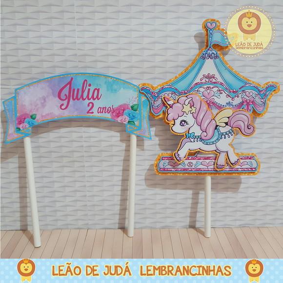 Lembrancinhas Topo de Bolo Carrossel