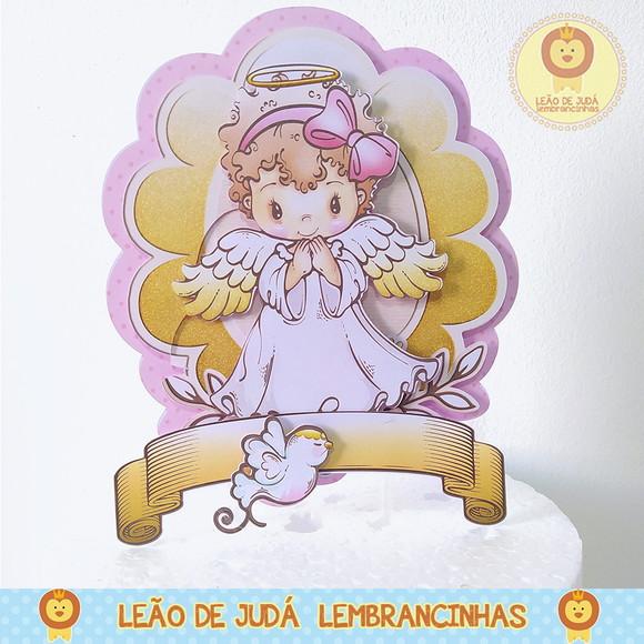 Lembrancinhas Topo de Bolo Batizado Menina