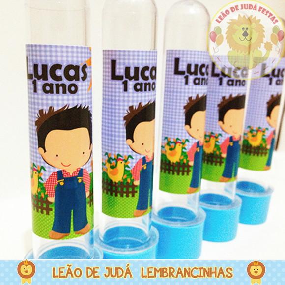 Lembrancinhas Tubete Adesivado 13cm Tema Fazendinha Modelo 2