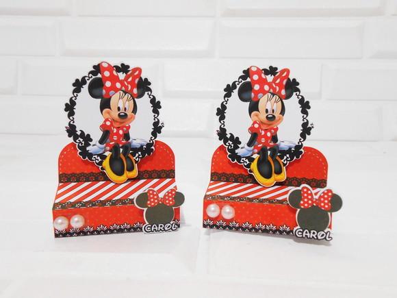 Porta Bis Duplo Minnie Vermelha