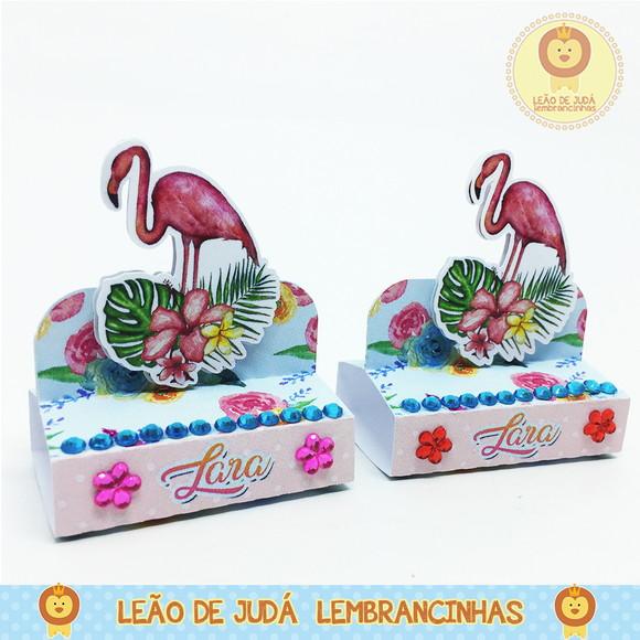 Porta Bis Duplo Tema Flamingo