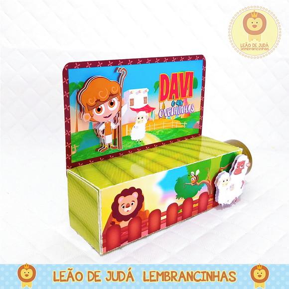 Porta Tubete tema Davi e as Ovelinhas