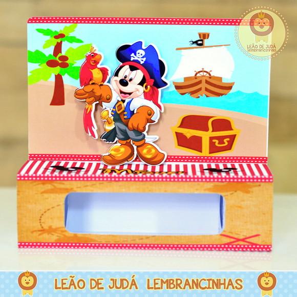 Porta Tubete tema Mickey Pirata